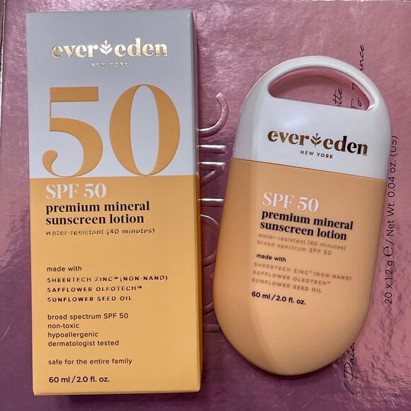 Evereden SPF 50 Mineral Sunscreen Lotion 60ml Broad Spectrum Water-Resistant - Picture 1 of 7
